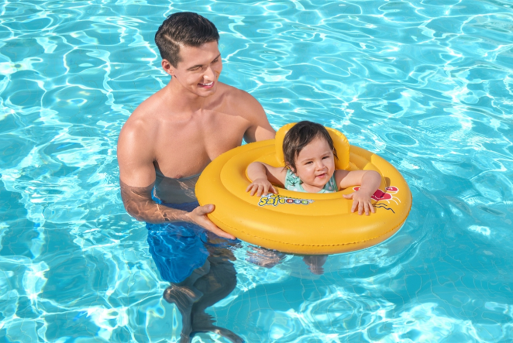 Bestway Schwimmring für Baby (gelb, ⌀64cm × 24cm, 513g)