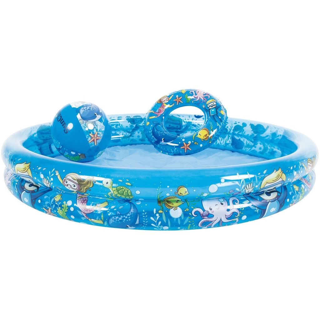 Jilong Marine Life 2-Ring-Pool mit Ball/Ring (⌀120cm × 20cm)