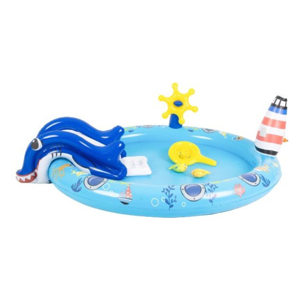 Jilong Aufblasbarer Kinderpool Hafen (203cm × 152cm × 18cm)