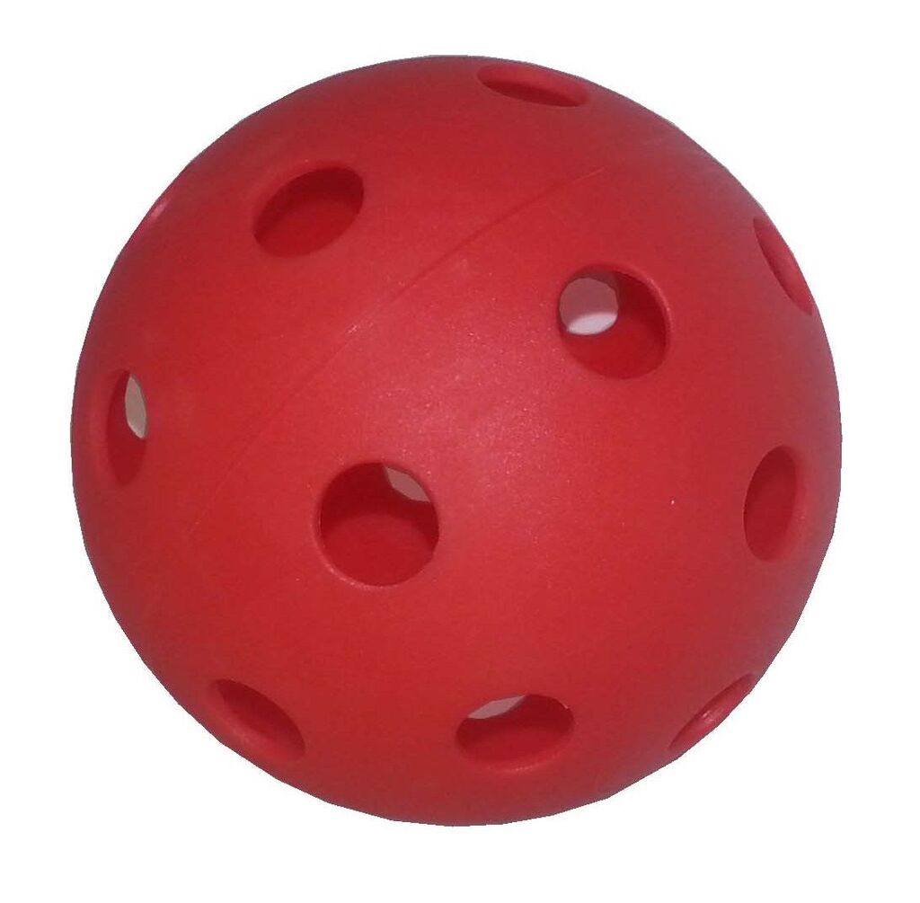 Eurostick Unihockeybälle 3er Pack (Blau, Rot, Gelb, ⌀7.5cm, 26g)