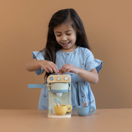 Cafetière en bois Little Dutch, ensemble de 10 pièces, certifiée FSC