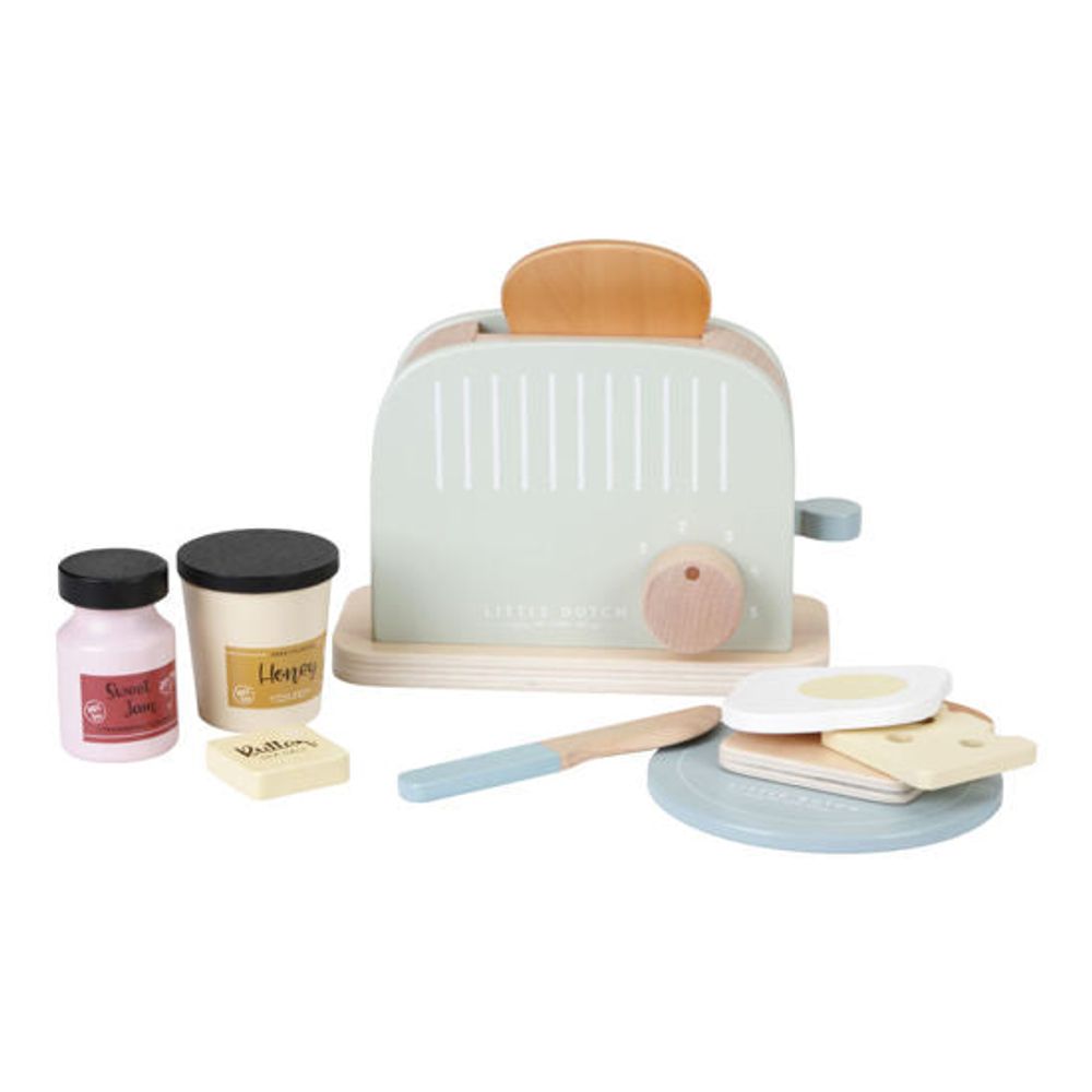 Little Dutch Holz Toaster Set 10-teilig FSC