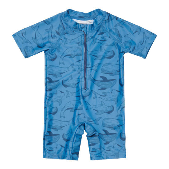 Little Dutch Badeanzug kurzärmlig Sea Life Blue - 86/92