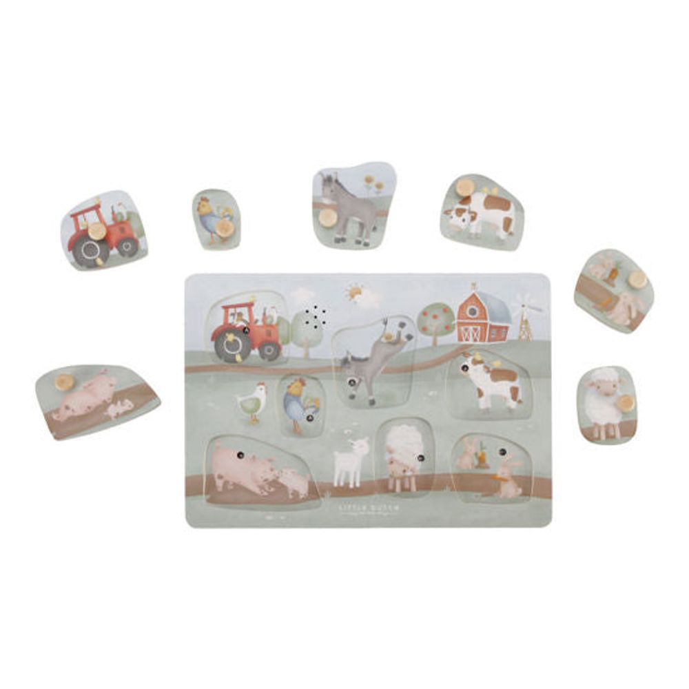 Little Dutch Sound-Greif-Puzzle Little Farm FSC