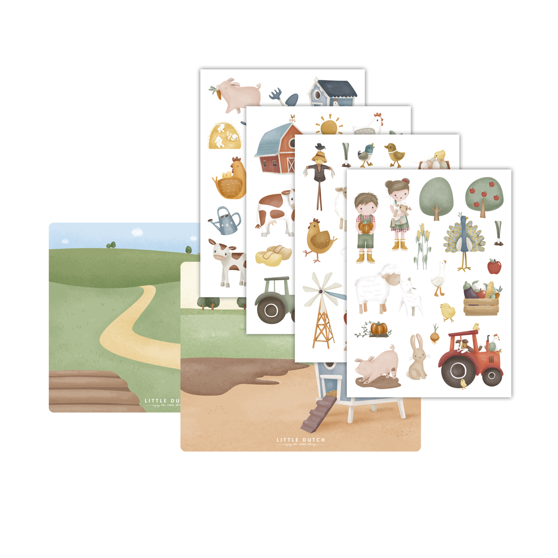 Little Dutch Fenstersticker Little Farm