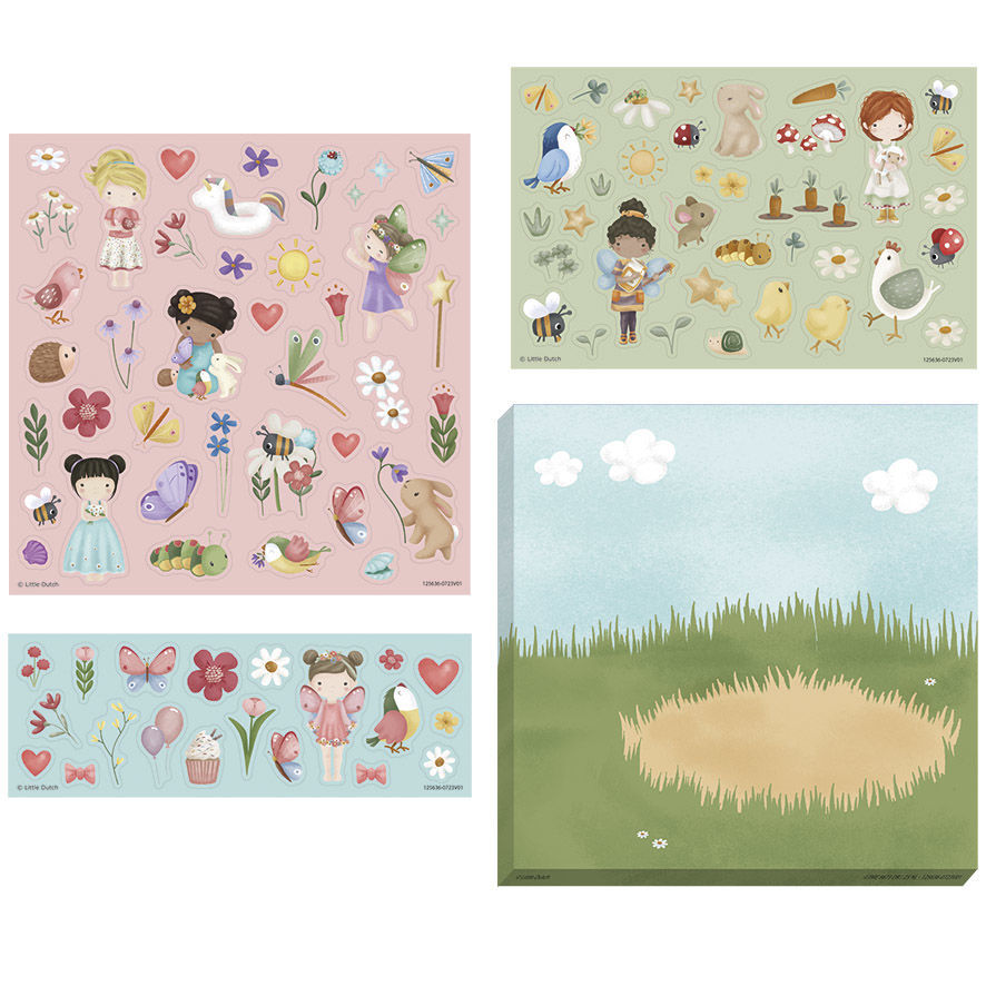 Little Dutch Stickerset 3 Blätter Rosa&Friends