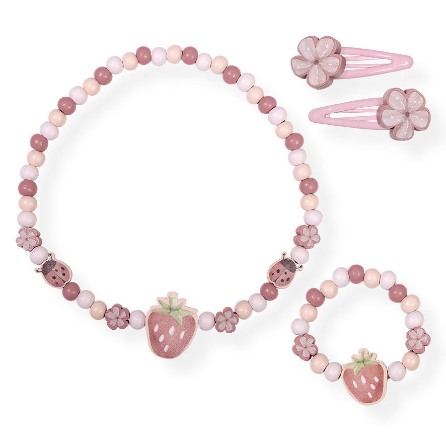 Little Dutch Schmuckset aus Holz Erdbeer