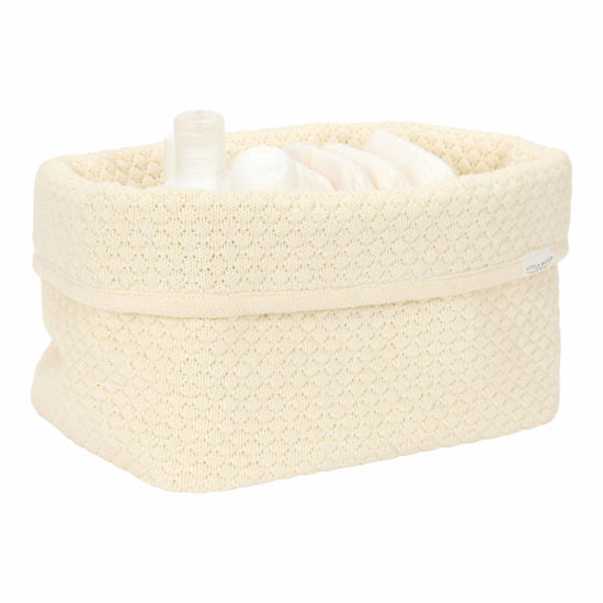 Little Dutch Aufgewahrungsbox gestrickt gross Pure Soft White