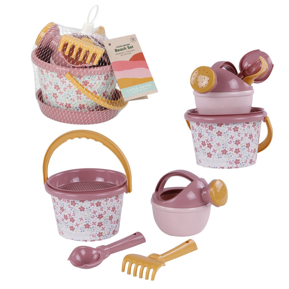 Little Dutch Pink Beach Set 9,5cm 5 pieces