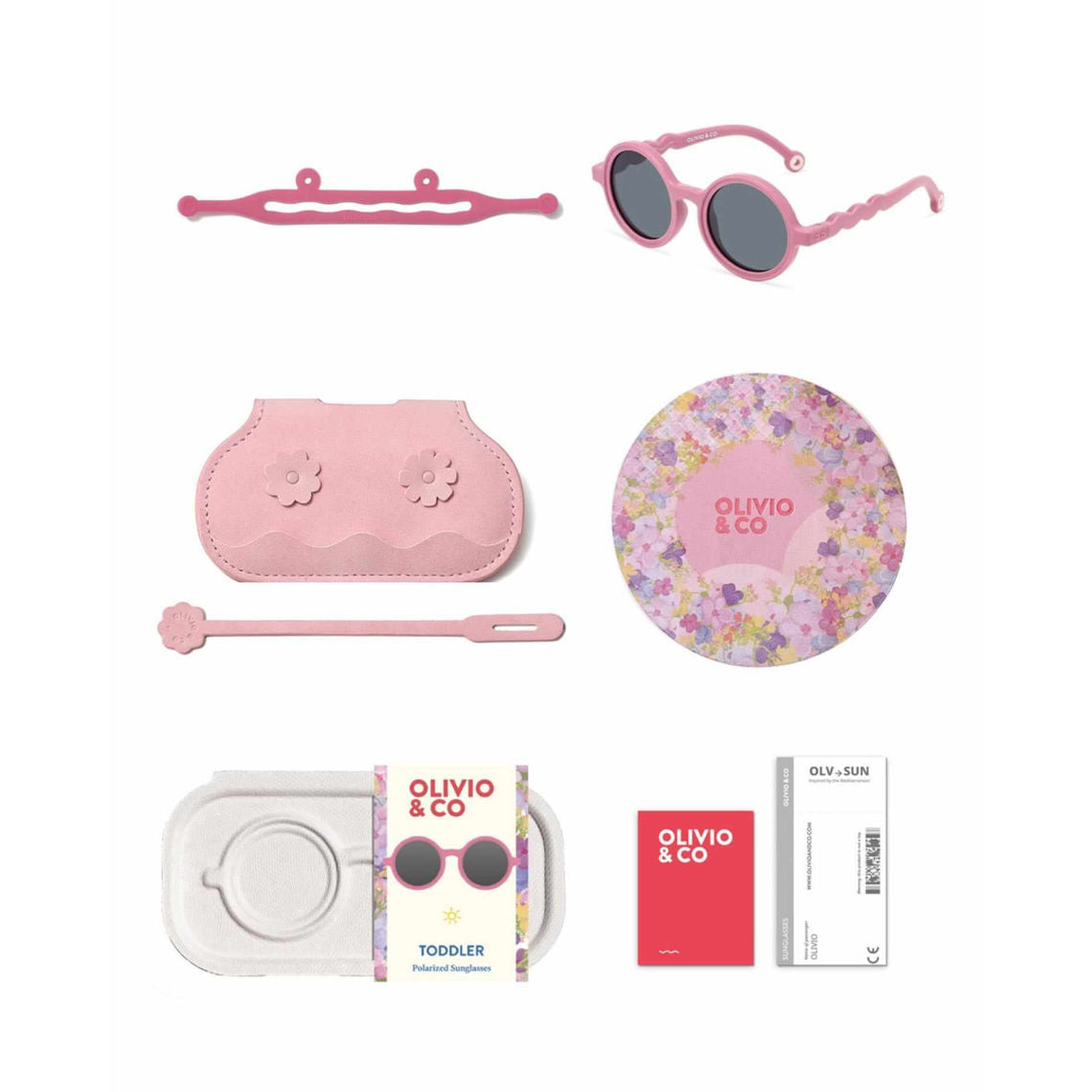 Olivo & Co TODDLER Round Sunglasses-Flower Stall-Rock Rose