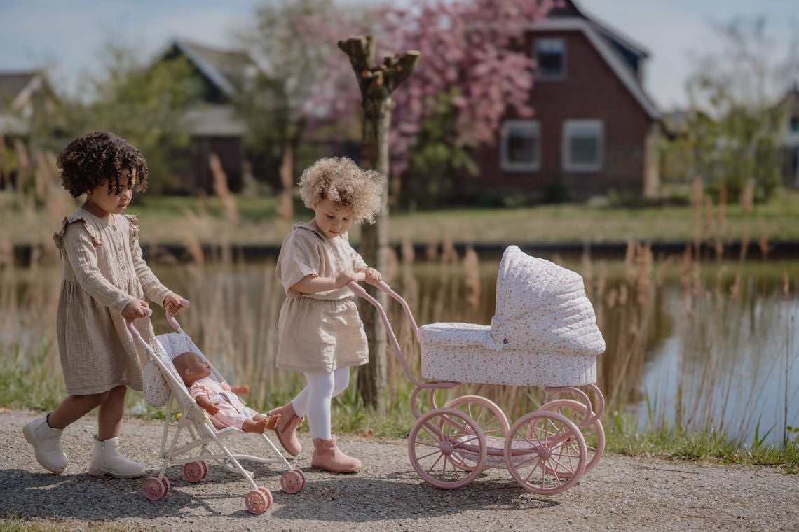 Little Dutch Puppen Buggy aus Metall vintage