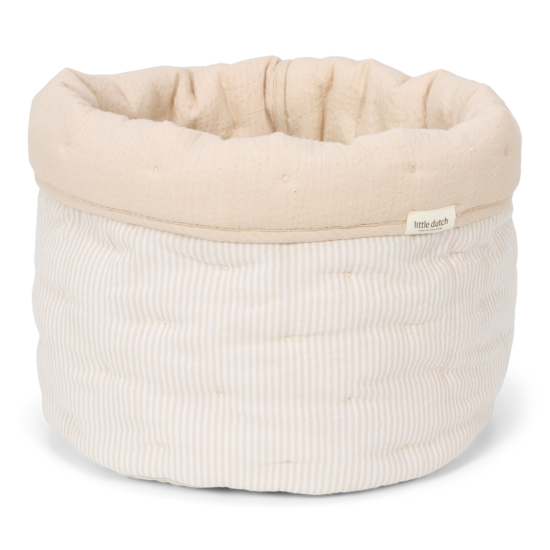 Little Dutch Aufbewahrungsbox gross- Pure Soft Beige Stripe
