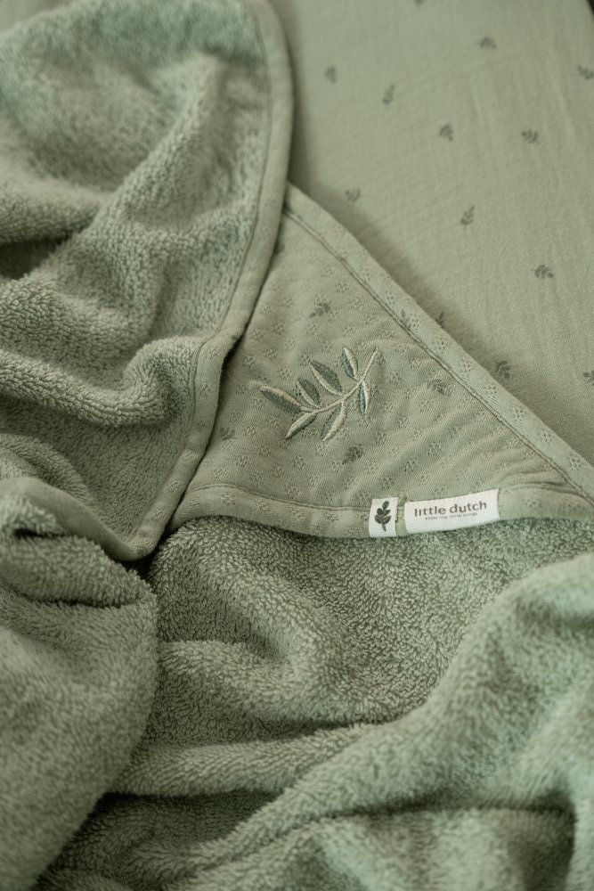 Little Dutch Kaputzenhandtuch - Pure Sage - 75x75