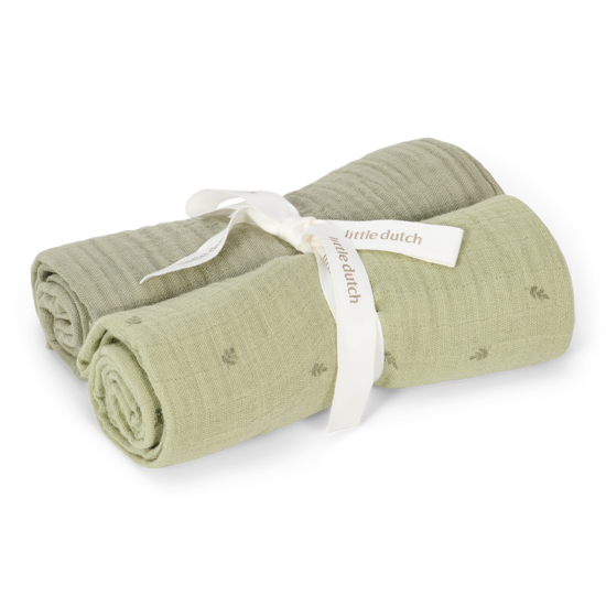 Little Dutch Swaddles muslin 70x70 - Pure Sage