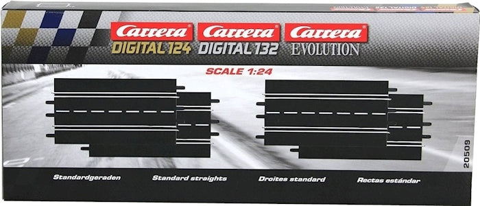 Carrera 1:24 Standardgerade, 4 Stk.