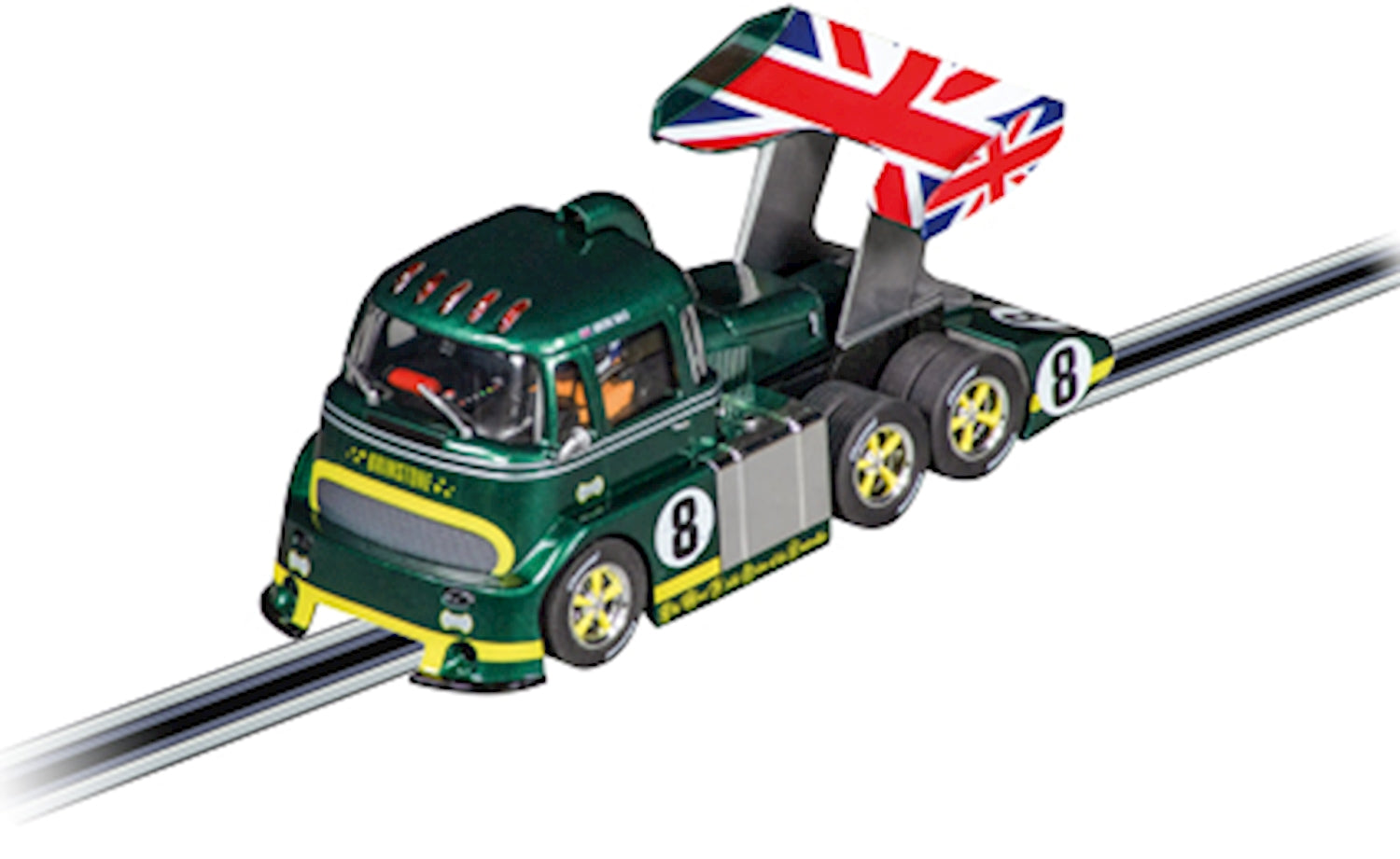 Carrera D132 British Racing Green No.8 Racetruck Cabover