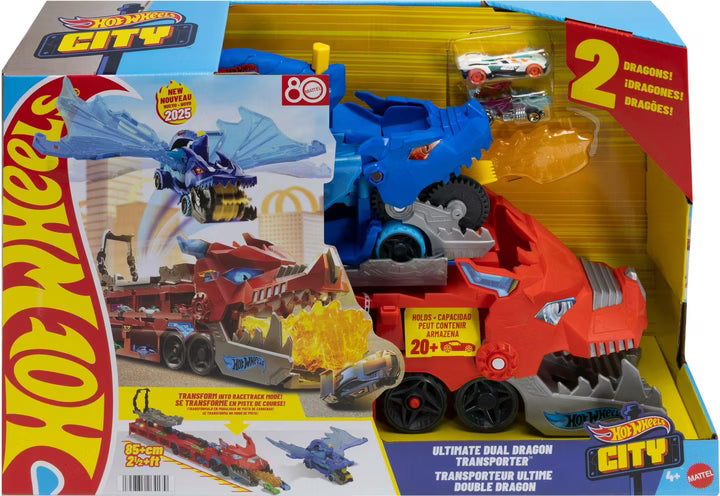 Hot Wheels City Ultimativer 2-in-1 Drachen Transporter