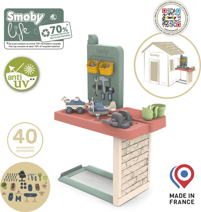 Smoby Life Spielhaus Zubehör Werkbank