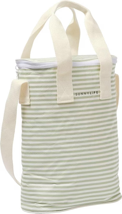 Sunnylife Light Cooler Bag Sea Sage Stripe