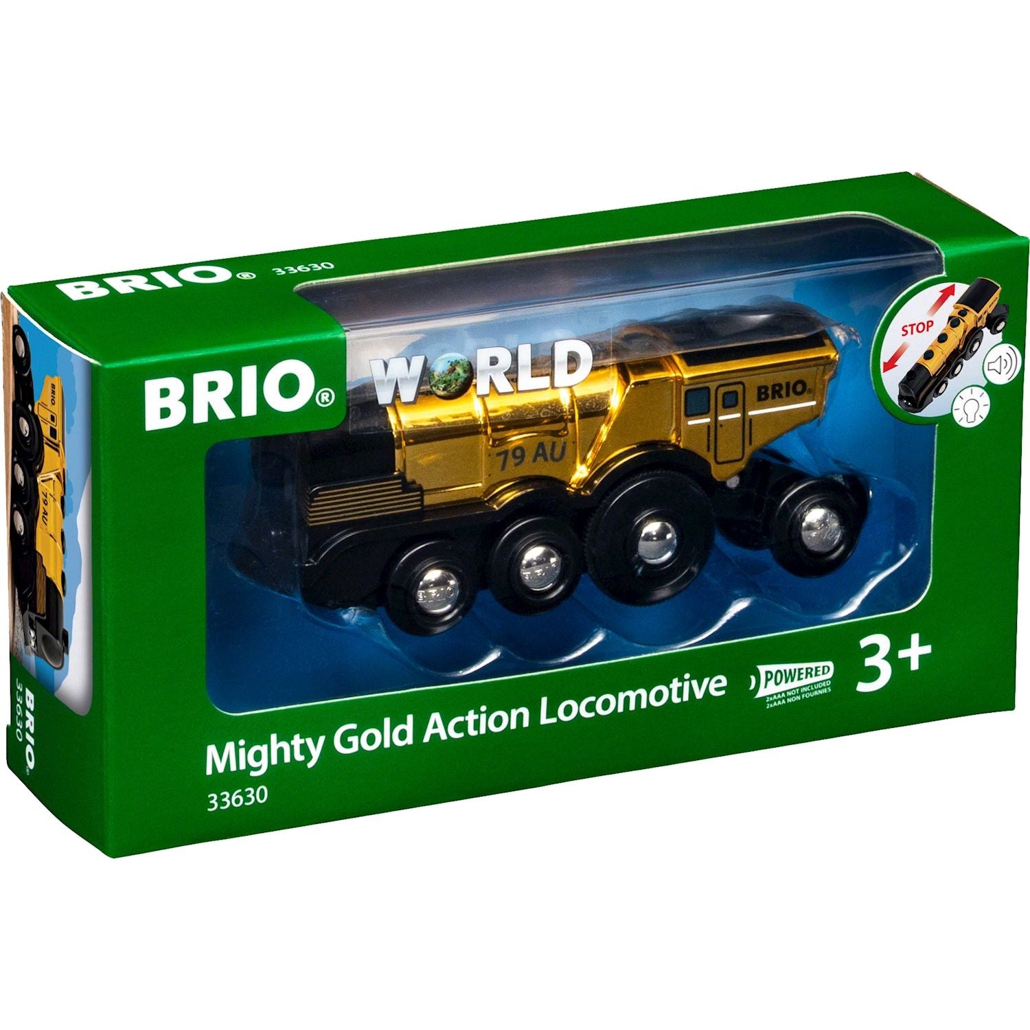 Brio Goldene Batterielok mit Licht und Sound