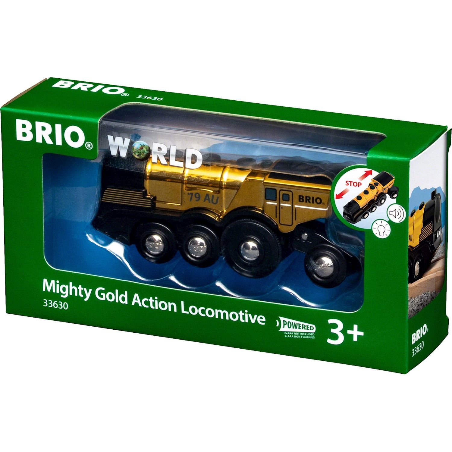 Brio Goldene Batterielok mit Licht und Sound