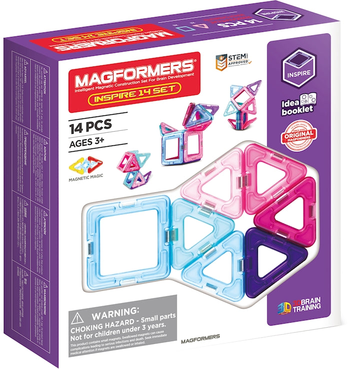 Magformers Inspire Set 14 Teile 14 magnetische Teile, Einsteiger oder Ergänzungsset