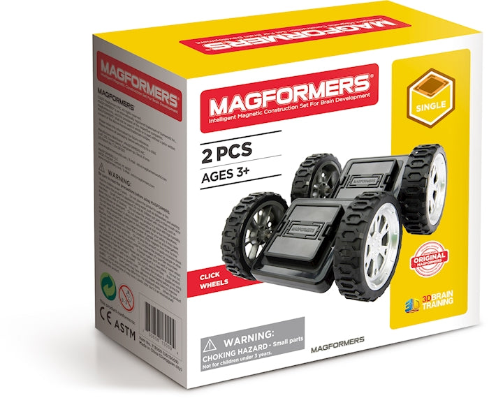 Magformers Click-Wheels Räder-Ergänzungsset passend zu allen Magformersets