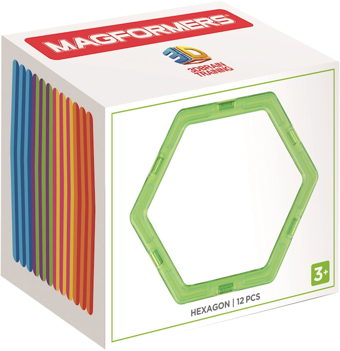 Magformers Hexagon 12 Stk. Ergänzungsset Sechseck, passt zu allen Sets