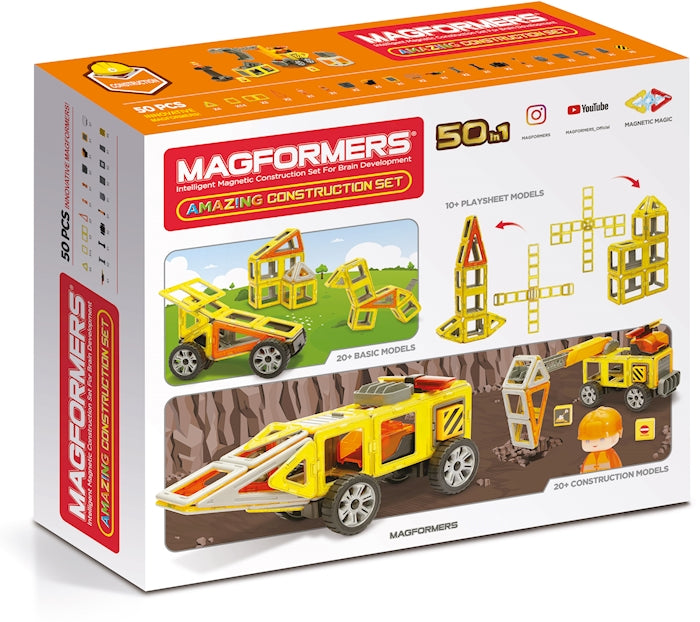 Magformers Amazing Bauset 50 magnetische Teile für kreative Bauideen