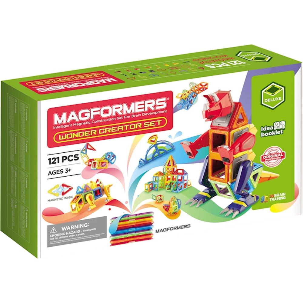 Magformers Wonder Creator Set 121 magnetische Teile für 3D- Bauideen