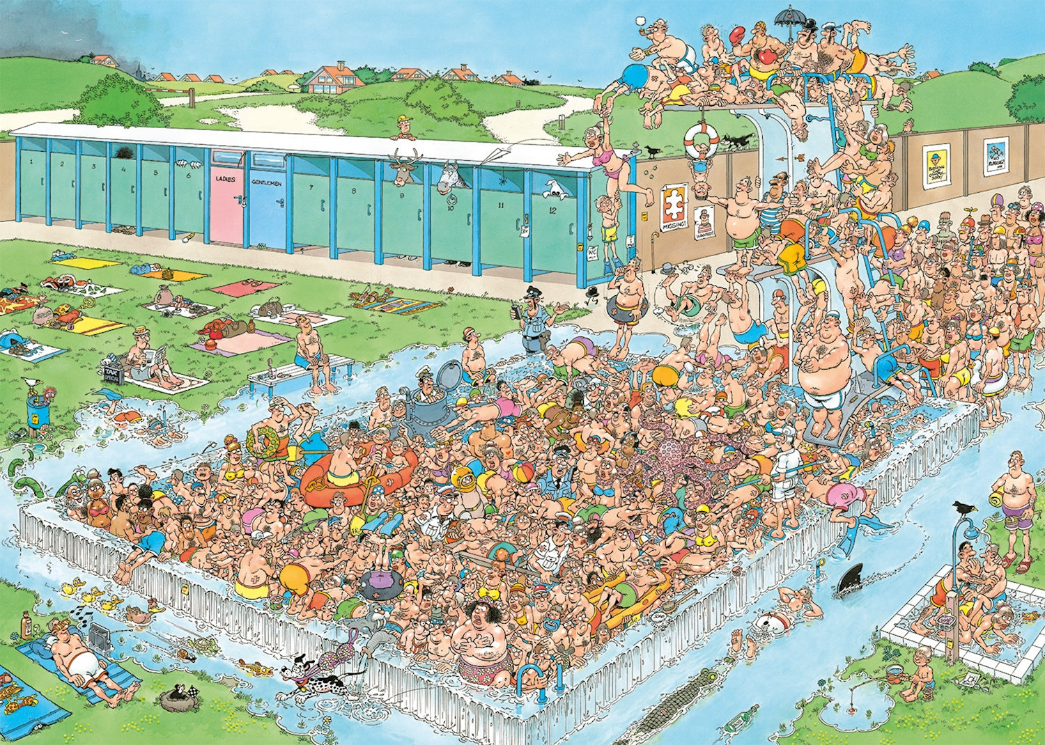 Puzzle Jan van Haasteren - Ab in den Pool