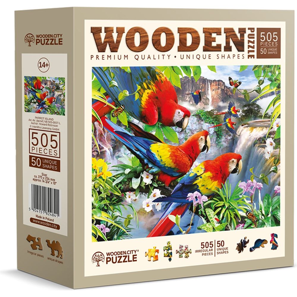 Puzzle Holz L Parrot Island