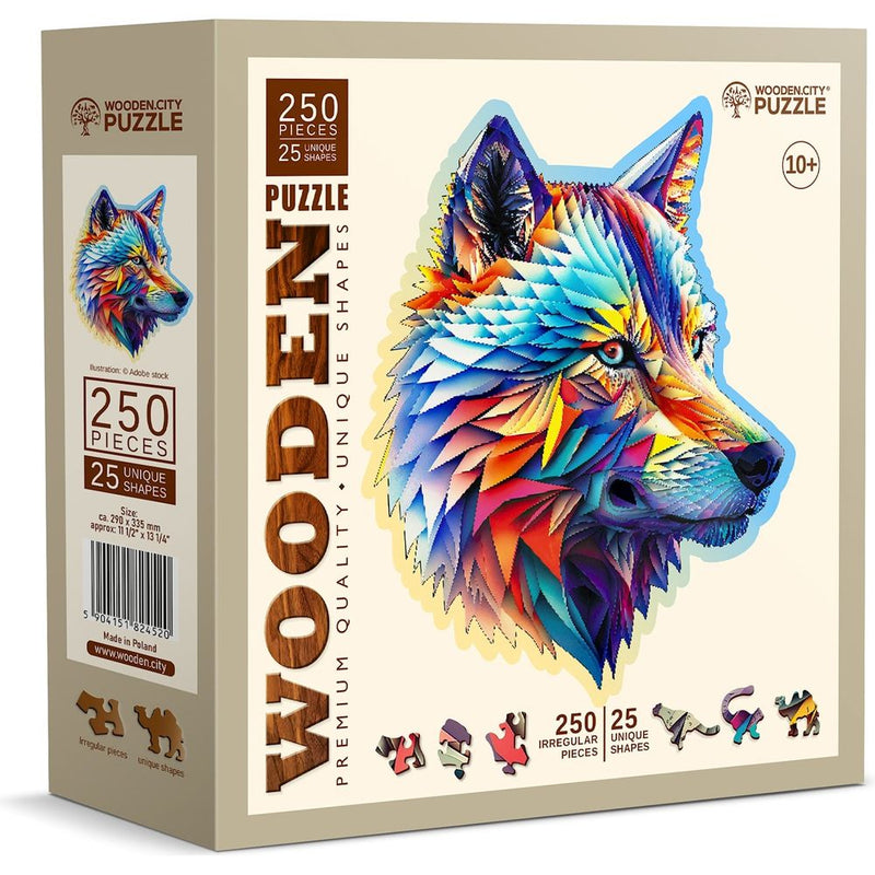 Puzzle Holz L Classy Wolf