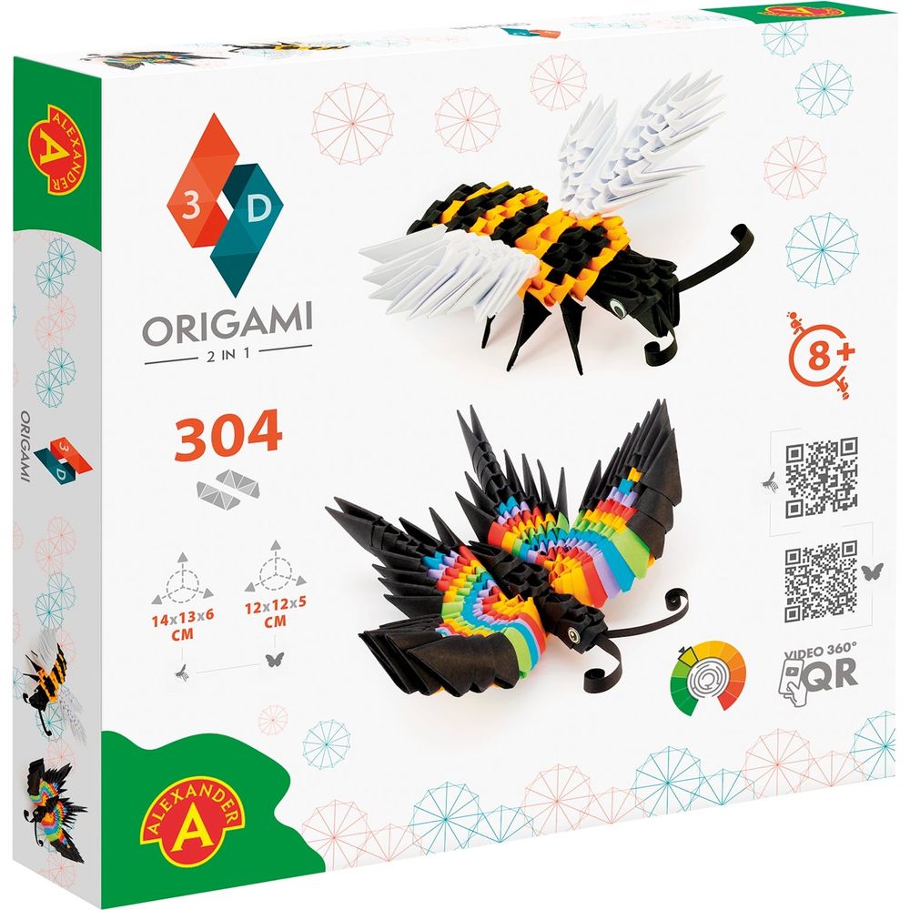 ORIGAMI 3D Biene Schmetterling