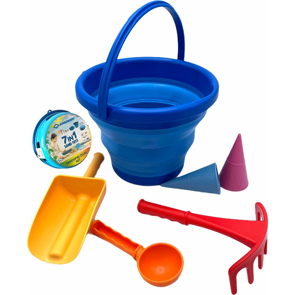 Sand Toys Falteimer-Set blau