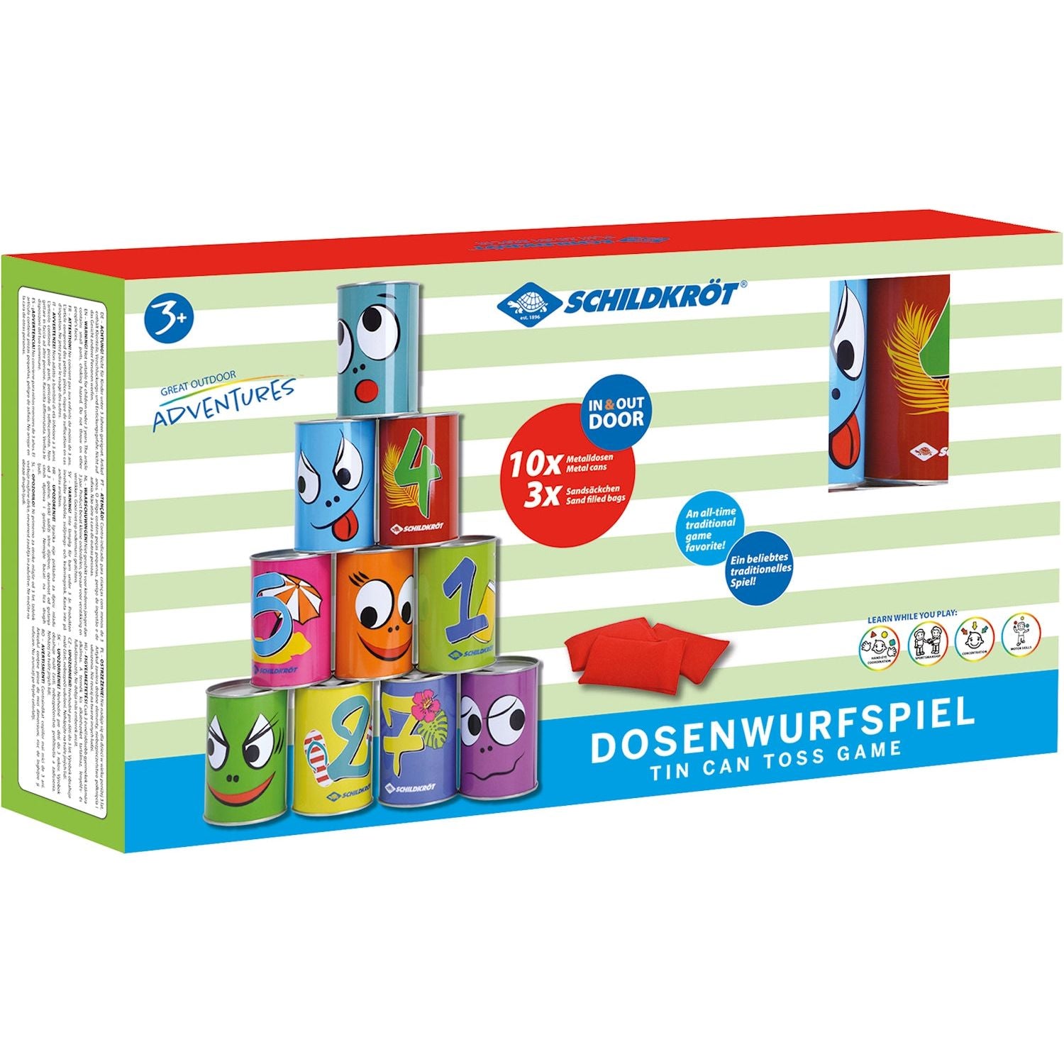 Schildkröt Dosenwurfspiel