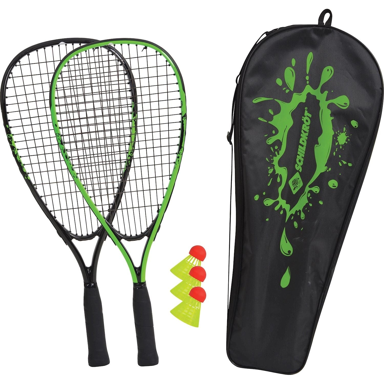 Speed Badminton Set 2 Schläger Speed, 3 Bälle, Tasche, ab 6 Jahren