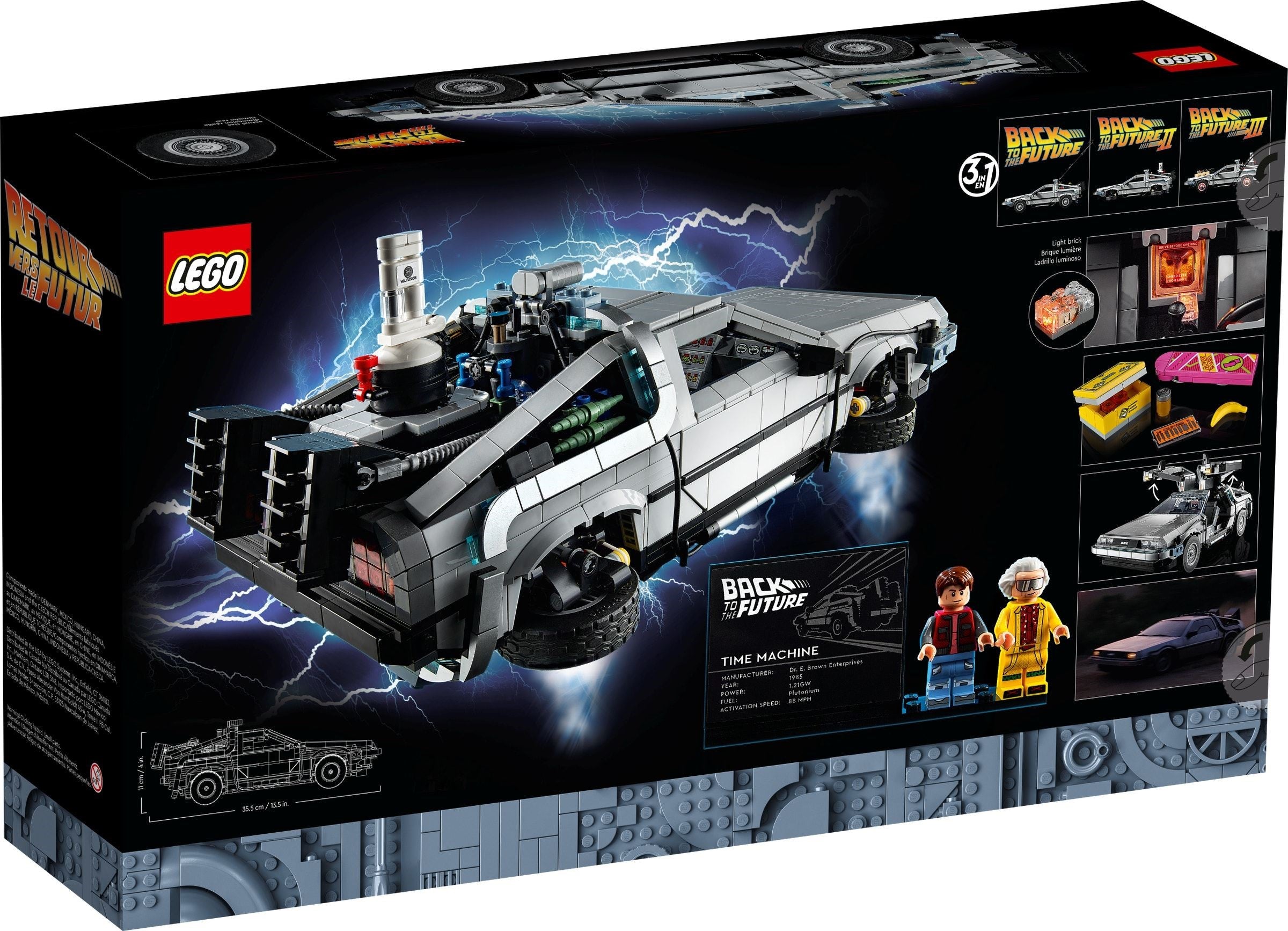 LEGO Icons Zeitmaschine aus Zurück in die Zukunft 10300