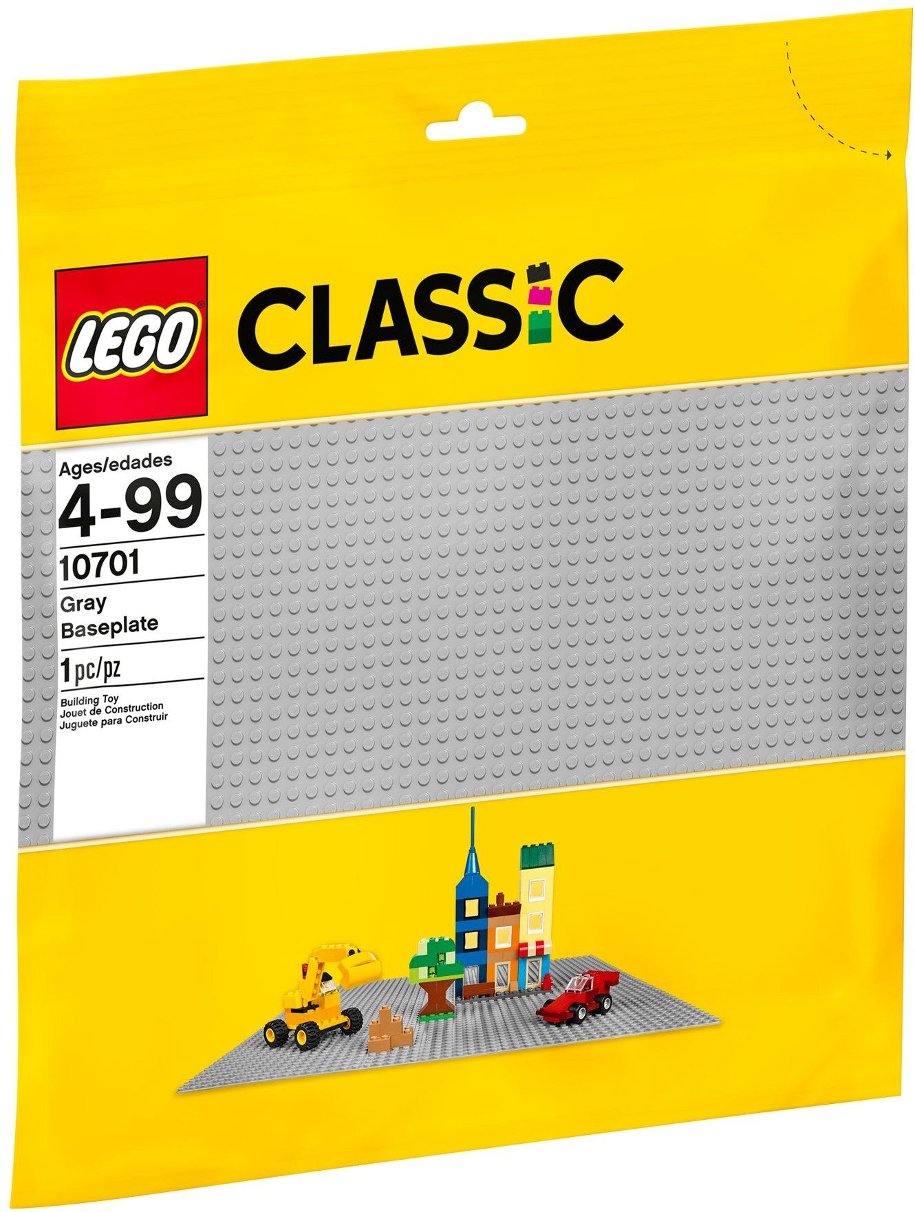 Plaque de base LEGO Classic gris 10701