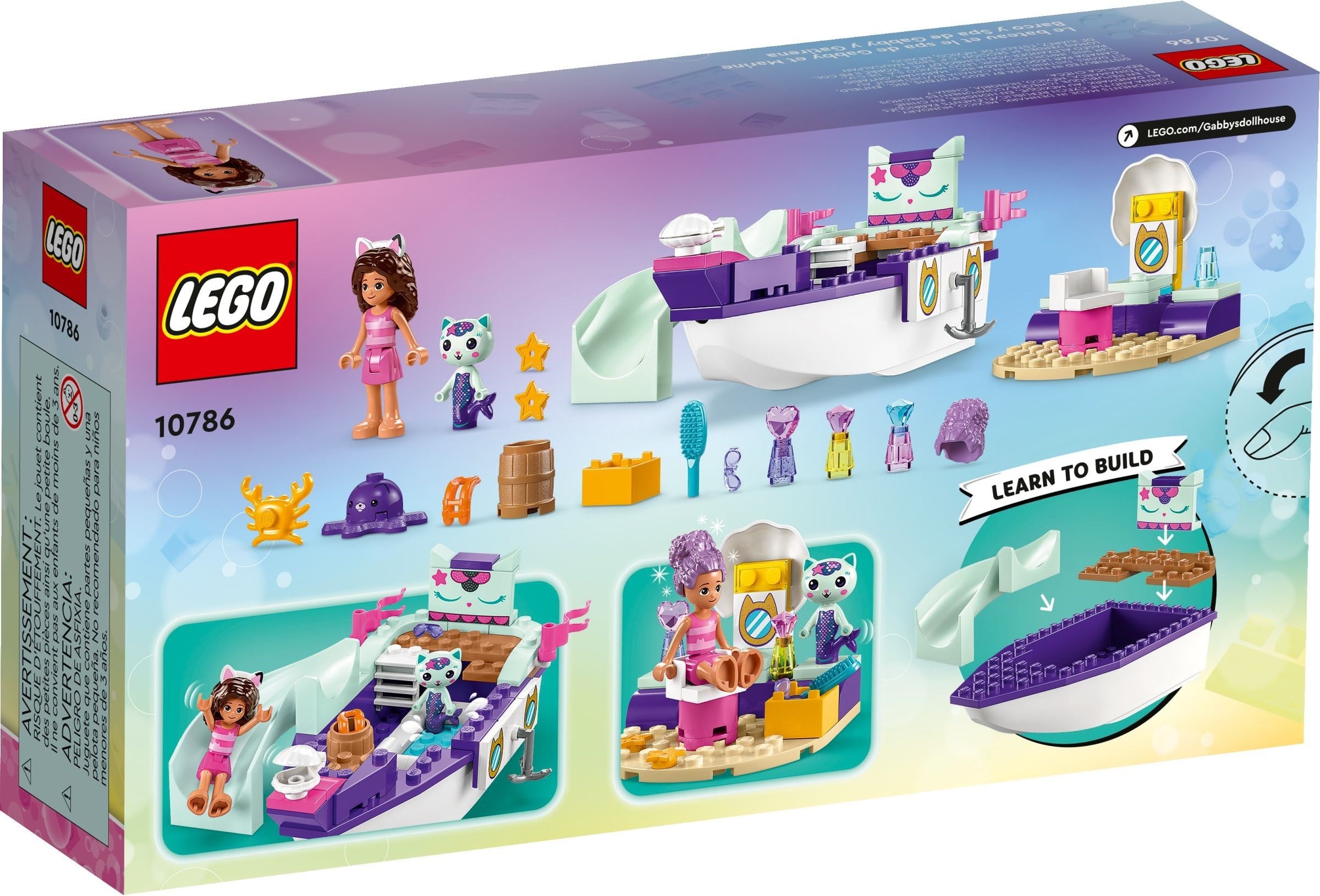 LEGO Gabby's Dollhouse Gabbys und Meerkätzchens Schiff und SPA 10786