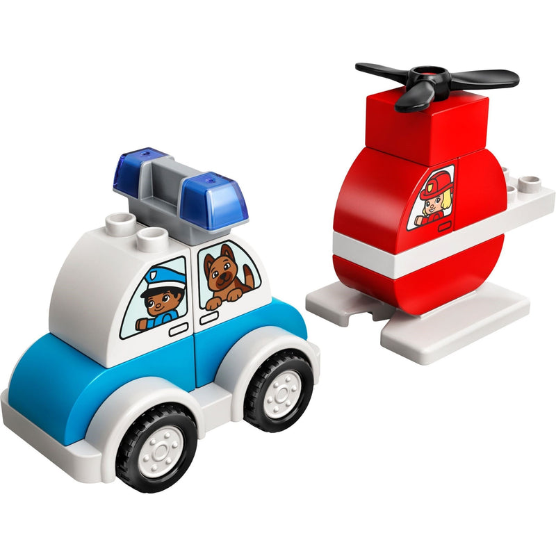 LEGO DUPLO Hélicoptère de pompiers et voiture de police 10957