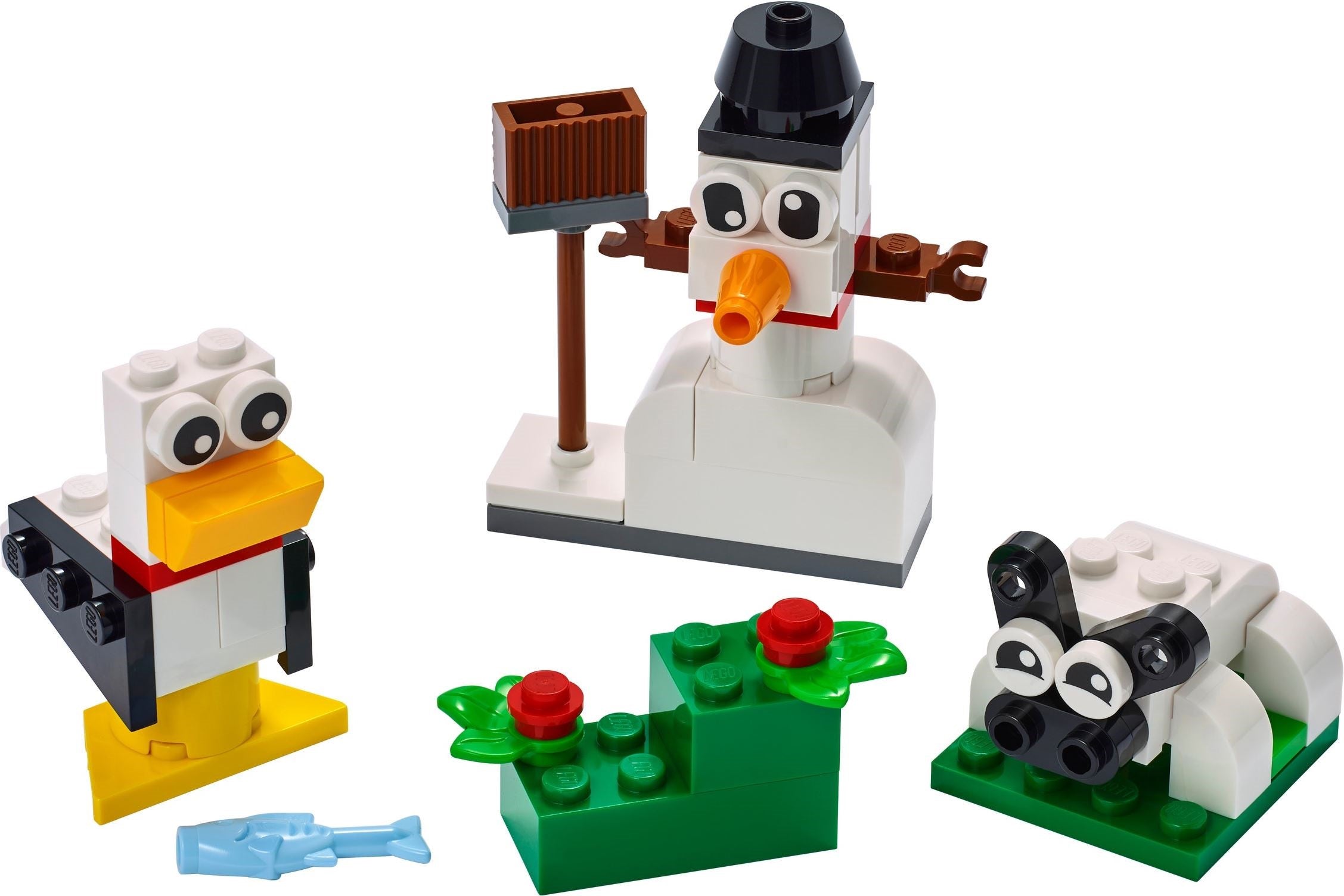 Ensemble de construction créative LEGO Classic avec des briques blanches 11012