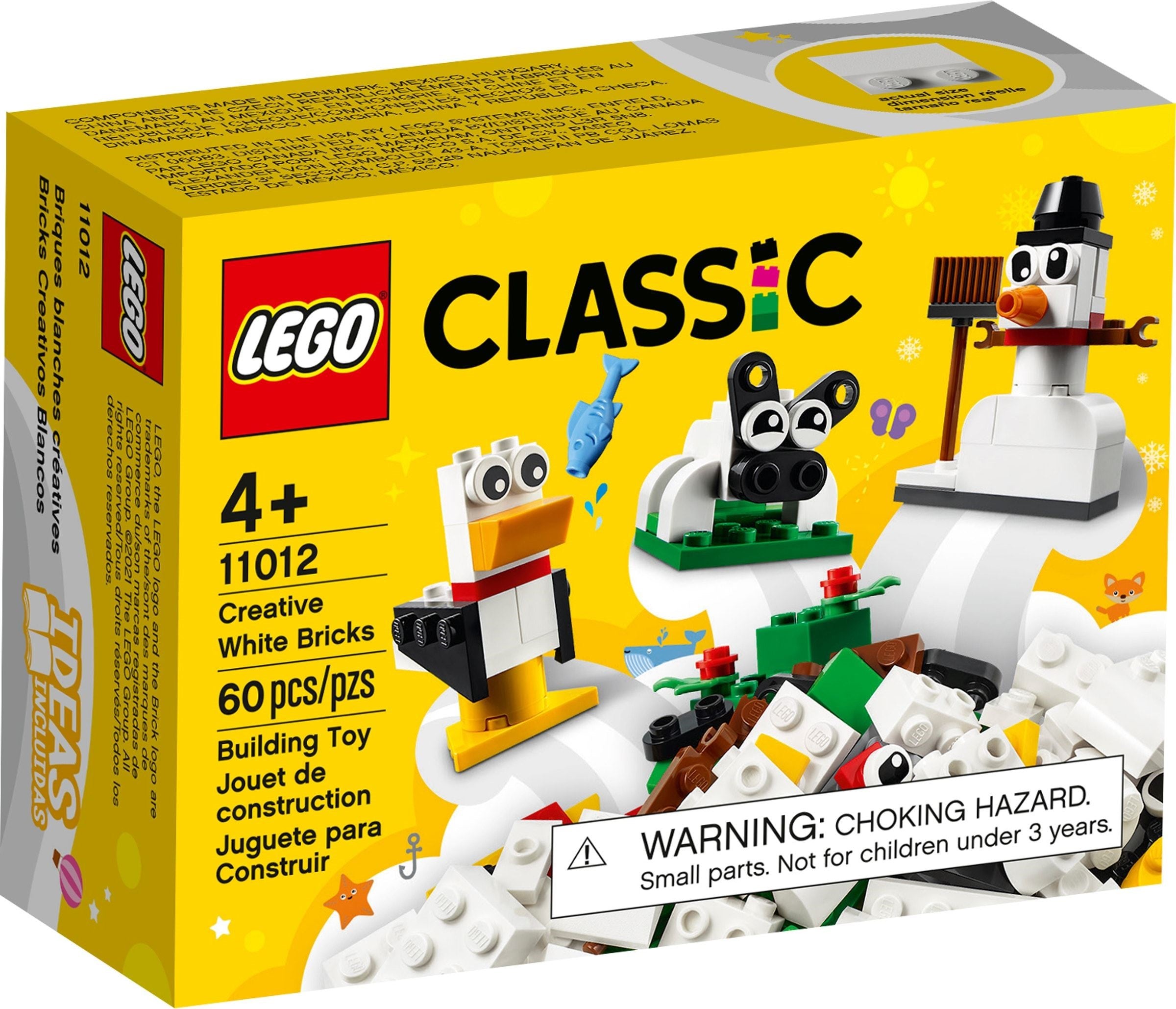 Ensemble de construction créative LEGO Classic avec des briques blanches 11012