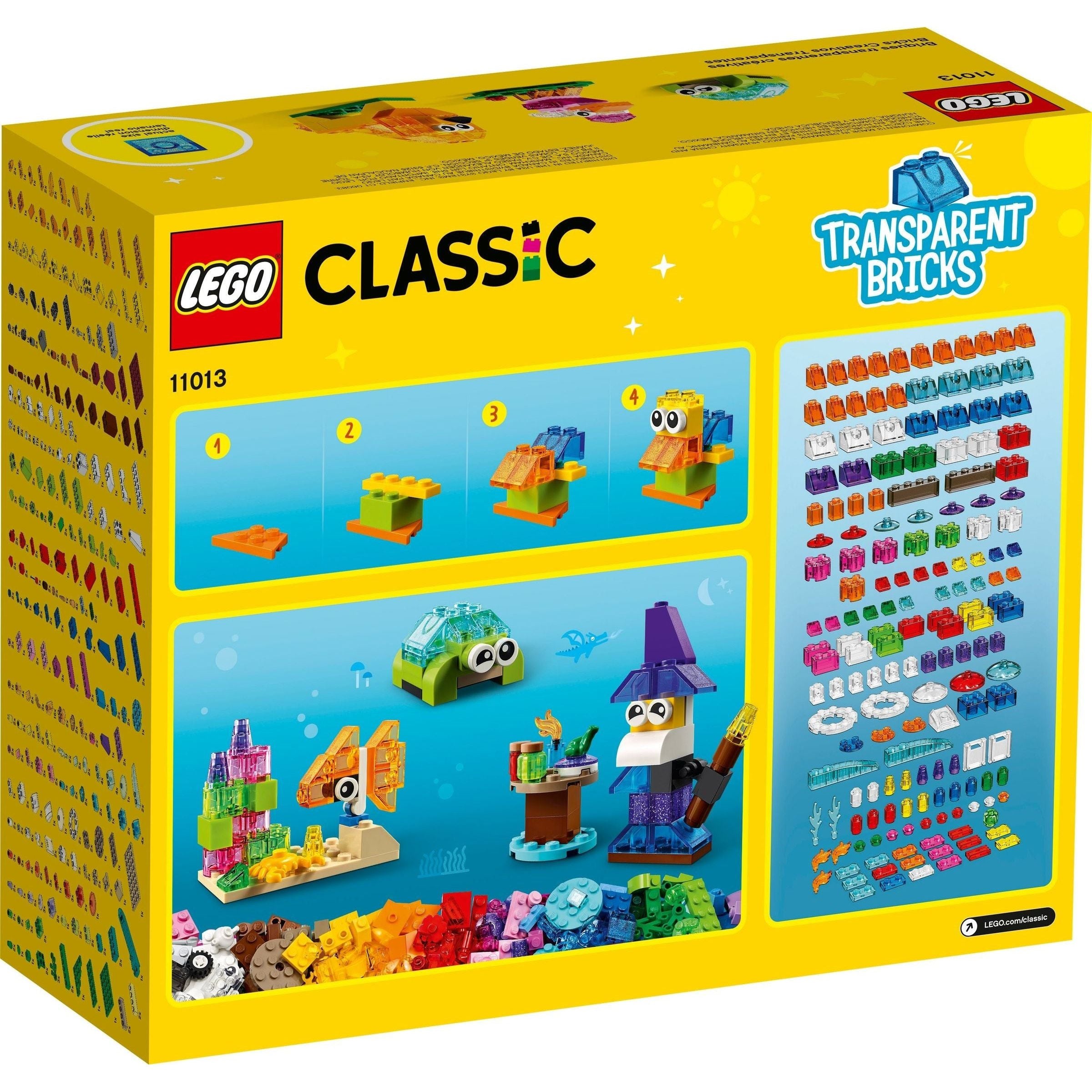 LEGO Classic Kreativ-Bauset mit durchsichtigen Steinen 11013