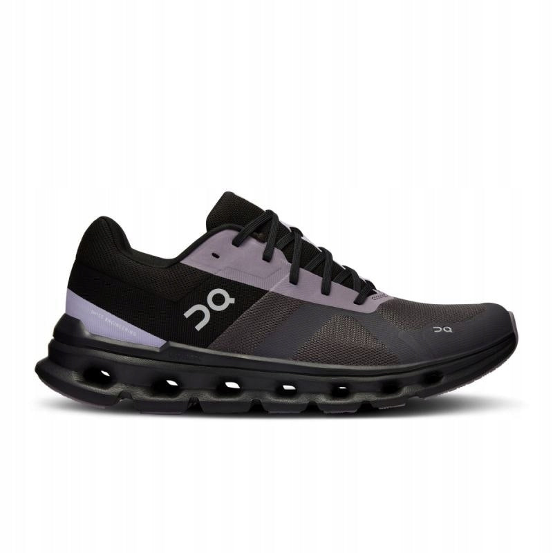 ON Herren Schuh Cloudrunner (schwarz/ violett, 46)