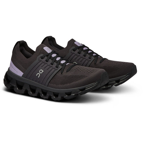 ON Damen Schuh Cloudswift 3 (schwarz/ violett, 42)