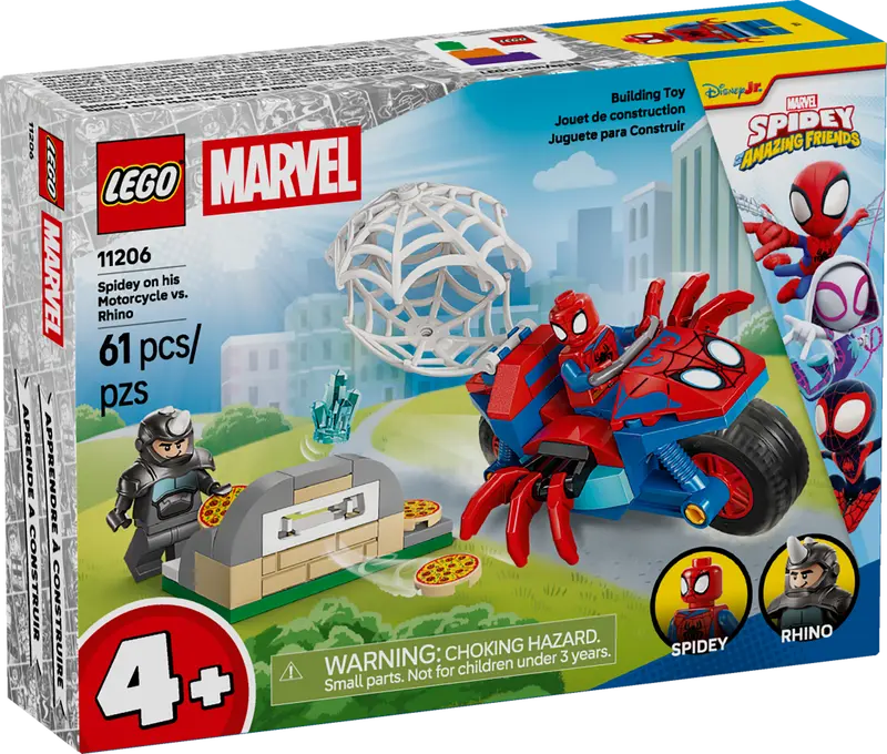 LEGO Marvel Spidey auf Motorrad vs. Rhino 11206