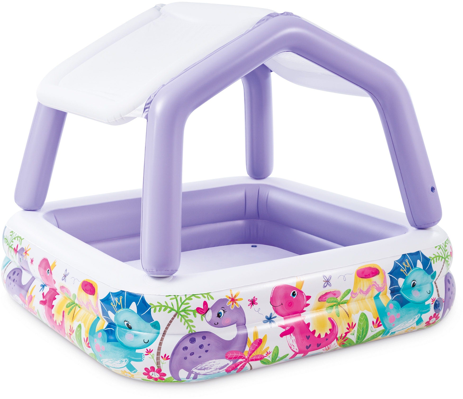 Intex Pool mit Sonnendach Lila
