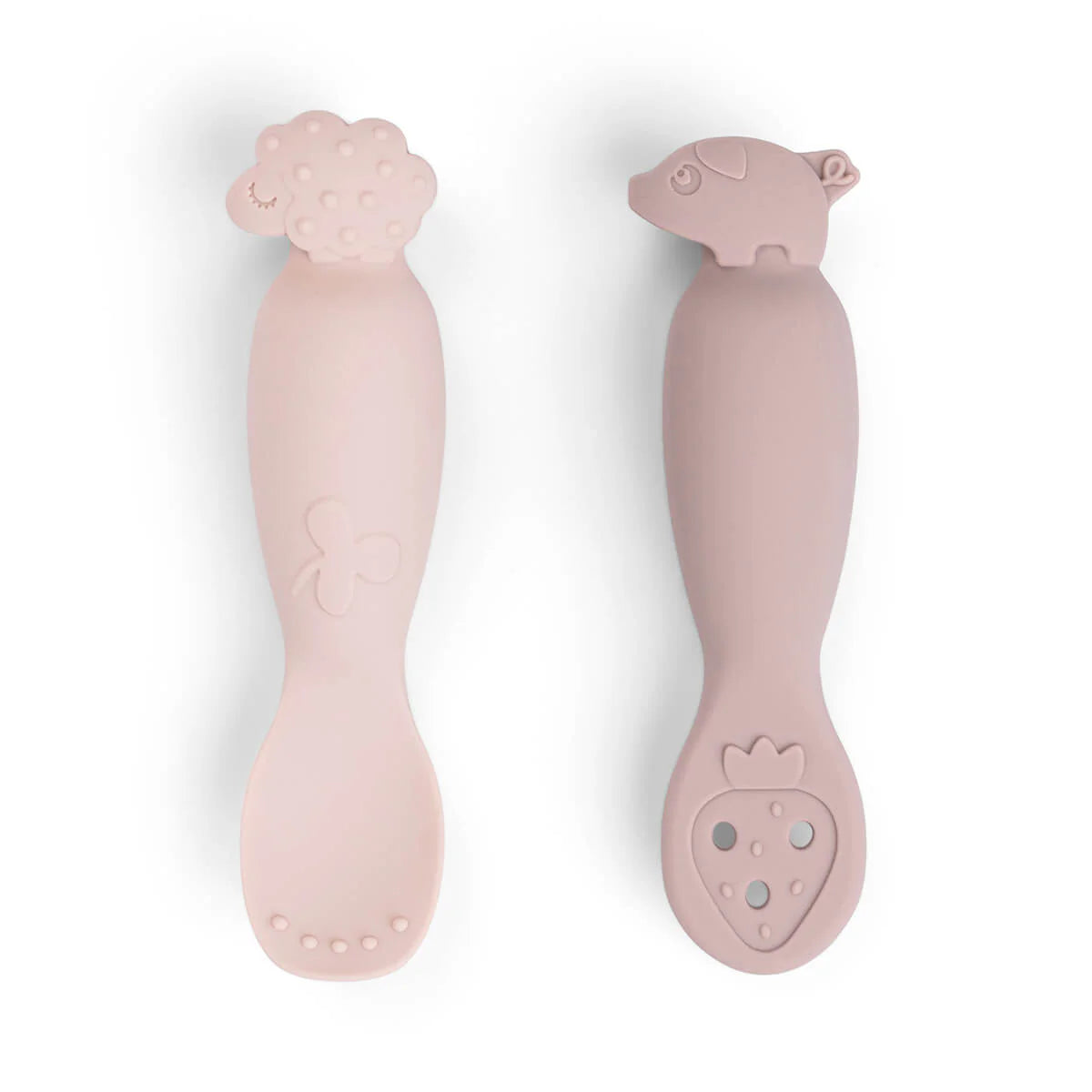 Done by Deer Babylöffel-Set Tiny farm Rosa