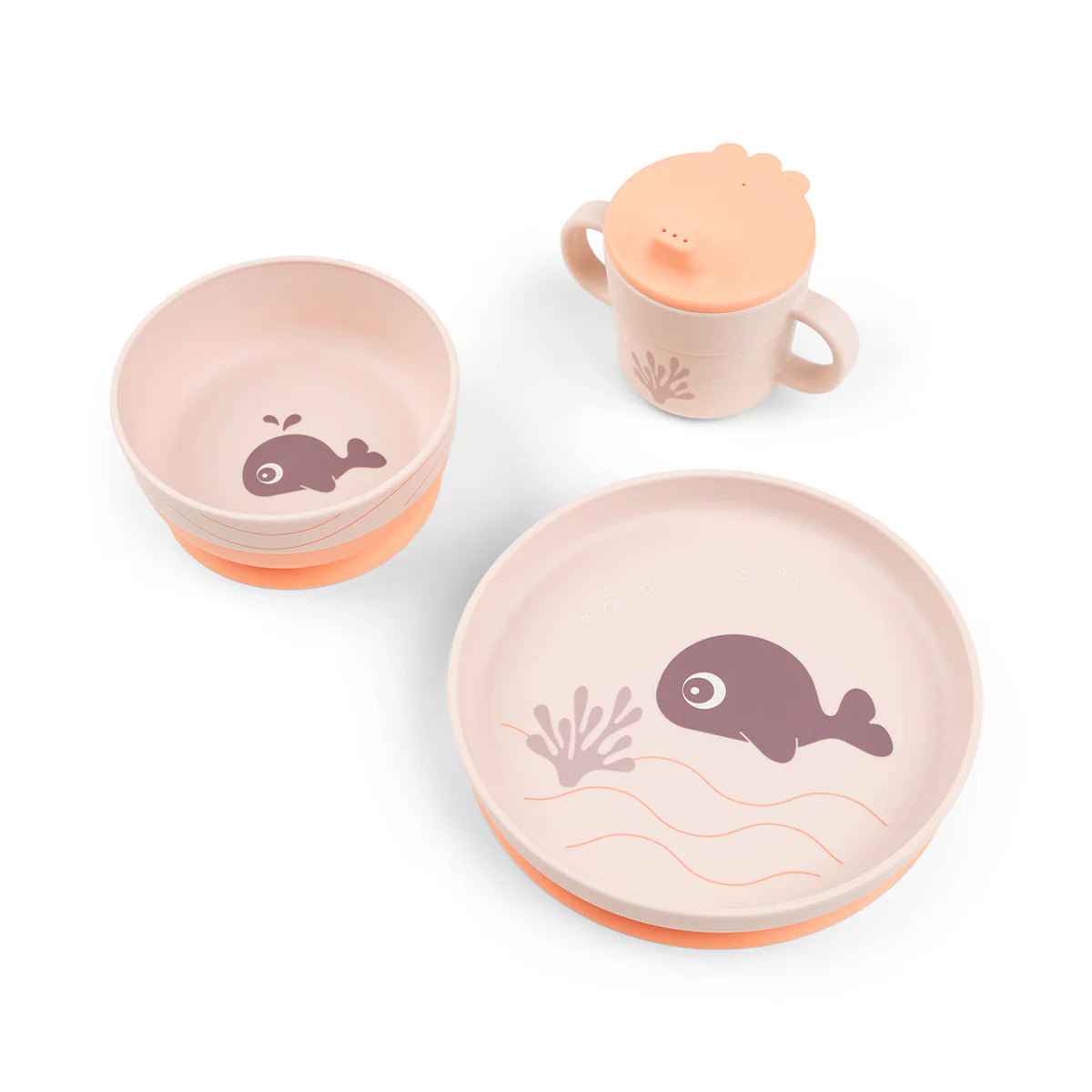 Done by Deer Foodie Geschirr-Set mit Saugfuß Wally Rosa